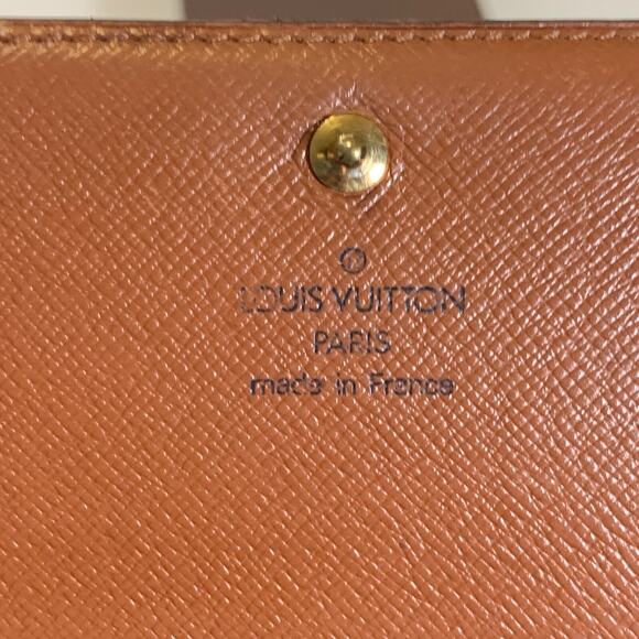 Vintage 90s Louis Vuitton Monogram Porte Monnaie Billets Tresor Wallet w/ Box - Picture 5 of 16
